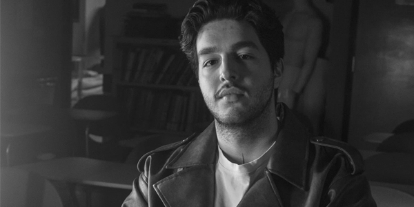 photograph of a person in black and white